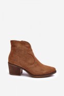 Botki Model DA SN622-29 Camel Zamsz - Step in style - 37 Botki Model DA SN622-29 Camel Zamsz - Step in style - 37