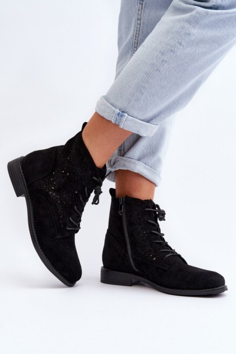 Botki Model S.Barski HY66-136 Black - Step in style - 36 Botki Model S.Barski HY66-136 Black - Step in style - 36