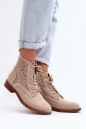 Botki Model S.Barski HY66-136 Light Beige - Step in style - 40 Botki Model S.Barski HY66-136 Light Beige - Step in style - 40