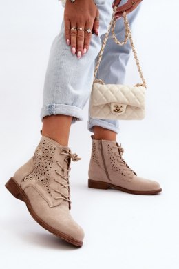 Botki Model S.Barski HY66-136 Light Beige - Step in style - 40