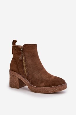 Botki Model Velarilla KE221 Dark Brown - Step in style - 37