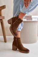 Botki Model Velarilla KE221 Dark Brown - Step in style - 40 Botki Model Velarilla KE221 Dark Brown - Step in style - 40