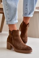 Botki Model Velarilla KE221 Dark Brown - Step in style - 41