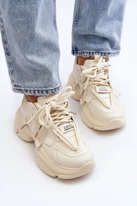 Buty Sportowe Model Windamella LA269P Beige - Step in style - 38 Buty Sportowe Model Windamella LA269P Beige - Step in style - 38