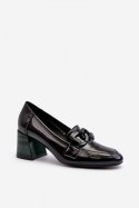 Czółenka Model Paliotte 58318 Black/Green - Step in style - 38 Czółenka Model Paliotte 58318 Black/Green - Step in style - 38