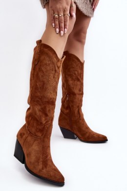 Kozaki Model Sloana WZ688-12 Camel Zamsz - Step in style - 36