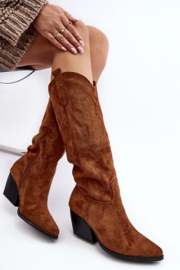 Kozaki Model Sloana WZ688-12 Camel Zamsz - Step in style - 38