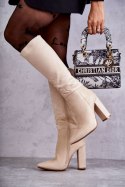 Kozaki Model Tressa NC1299 Beige Zamsz - Step in style - 40 Kozaki Model Tressa NC1299 Beige Zamsz - Step in style - 40