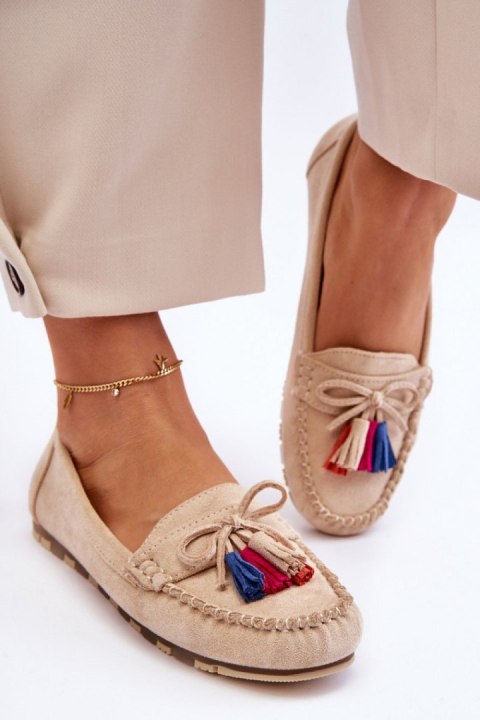 Mokasyny Model Dorine GS37 Beige - Step in style - 37 Mokasyny Model Dorine GS37 Beige - Step in style - 37