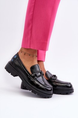 Mokasyny Model Imbleria 66616 Black Lakier - Step in style - 38