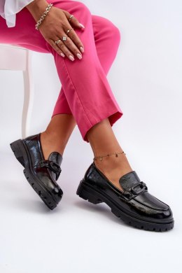 Mokasyny Model Imbleria 66616 Black Lakier - Step in style - 38