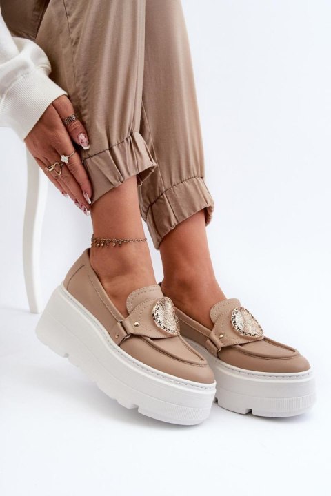 Mokasyny Model Zazoo 3458 Beige - Step in style - 36 Mokasyny Model Zazoo 3458 Beige - Step in style - 36