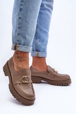 Półbuty Model Rosefalls 20153 Dark Beige Skóra - Step in style - 38