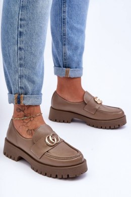 Półbuty Model Rosefalls 20153 Dark Beige Skóra - Step in style - 39