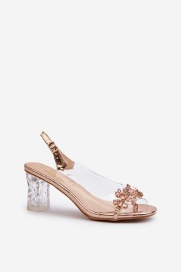Sandały Model DA MR38-444 Pink Gold - Step in style - 37