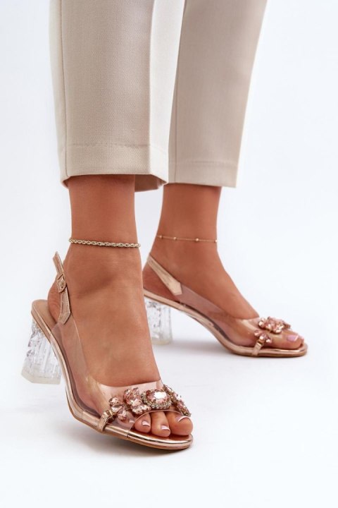 Sandały Model DA MR38-444 Pink Gold - Step in style - 37 Sandały Model DA MR38-444 Pink Gold - Step in style - 37
