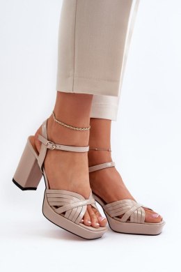 Sandały Model DA MR38-668 Beige - Step in style - 40