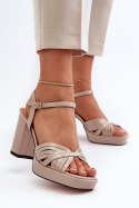 Sandały Model DA MR38-668 Beige - Step in style - 40 Sandały Model DA MR38-668 Beige - Step in style - 40