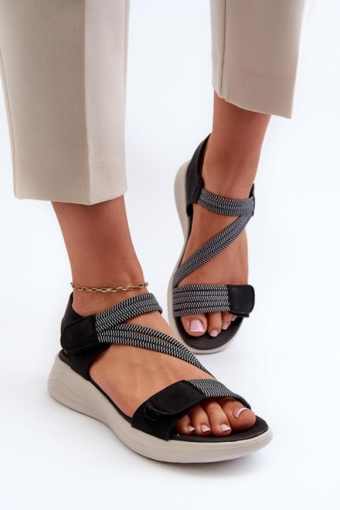 Sandały Model Eladora 24SD06-7056 Black - Step in style - 37 Sandały Model Eladora 24SD06-7056 Black - Step in style - 37