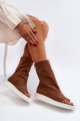 Sandały Model Zazoo 3441 Brown Zamsz - Step in style - 38