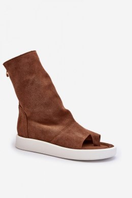 Sandały Model Zazoo 3441 Brown Zamsz - Step in style - 40