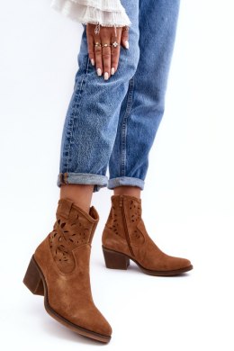 Botki Model DA SN622-20 Camel Zamsz - Step in style - 37