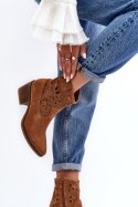 Botki Model DA SN622-20 Camel Zamsz - Step in style - 37 Botki Model DA SN622-20 Camel Zamsz - Step in style - 37