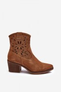 Botki Model DA SN622-20 Camel Zamsz - Step in style - 37 Botki Model DA SN622-20 Camel Zamsz - Step in style - 37