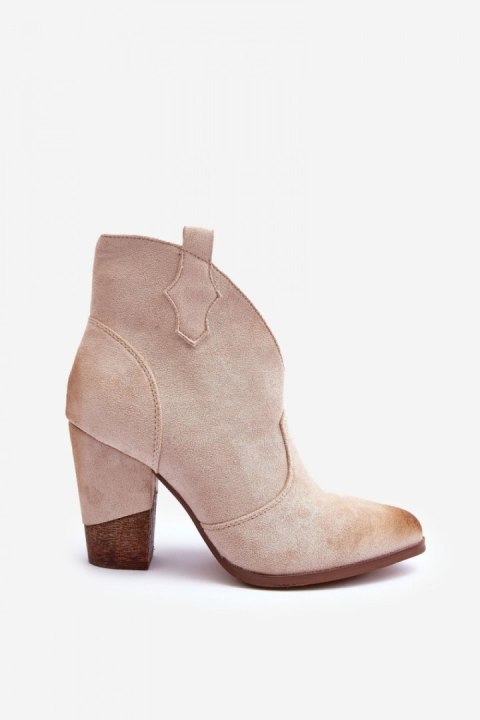 Botki Model Tanner DA98P Light Beige - Step in style - 40 Botki Model Tanner DA98P Light Beige - Step in style - 40