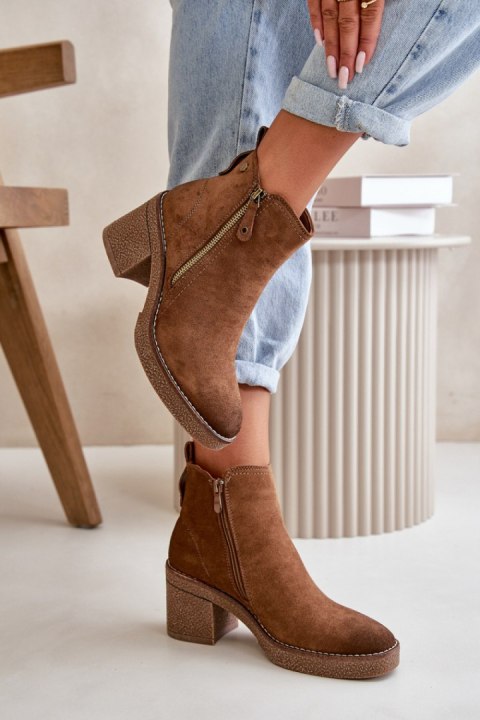 Botki Model Velarilla KE221 Brown - Step in style - 40 Botki Model Velarilla KE221 Brown - Step in style - 40
