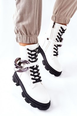 Botki trapery Model Jensen L13107-8 White - Step in style - 40