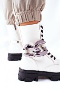 Botki trapery Model Jensen L13107-8 White - Step in style - 40 Botki trapery Model Jensen L13107-8 White - Step in style - 40