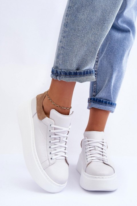 Buty Sportowe Model Lemar 10150 White/Capppuccino - Step in style - 36