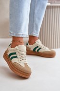 Buty Sportowe Model Nesonice 24SP26-6769 Beige/Green - Step in style - 38