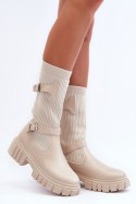 Kozaki Model Abroze 55-80 Beige - Step in style - 38 Kozaki Model Abroze 55-80 Beige - Step in style - 38