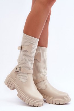 Kozaki Model Abroze 55-80 Beige - Step in style - 38