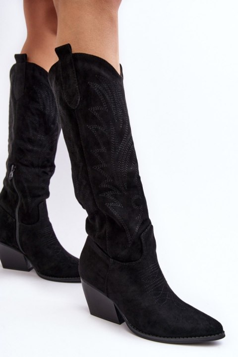 Kozaki Model Sloana WZ688-12 Black Zamsz - Step in style - 37 Kozaki Model Sloana WZ688-12 Black Zamsz - Step in style - 37