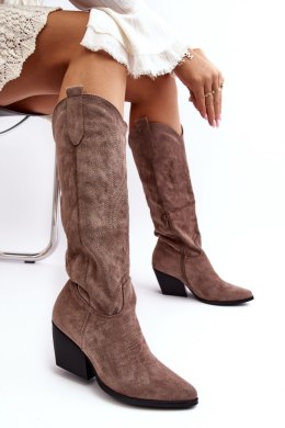 Kozaki Model Sloana WZ688-12 Dark Beige Zamsz - Step in style - 37