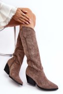 Kozaki Model Sloana WZ688-12 Dark Beige Zamsz - Step in style - 37 Kozaki Model Sloana WZ688-12 Dark Beige Zamsz - Step in style - 37