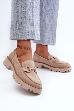Mokasyny Model DA TW117 Beige - Step in style - 40