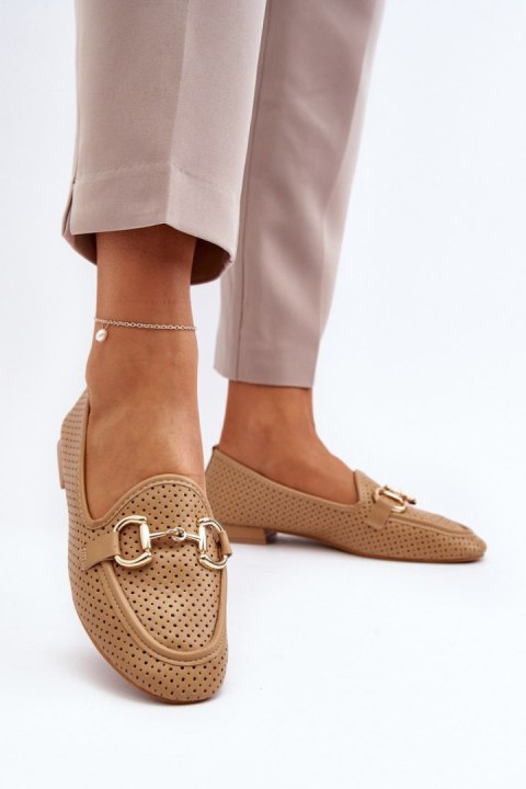 Mokasyny Model Iluvana FF-33 Camel - Step in style - 40