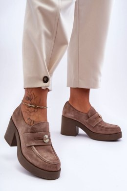 Półbuty Model Dunadia 20148 Beige Zamsz - Step in style - 39