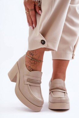 Półbuty Model Gelanor 20157 Beige Skóra - Step in style - 39