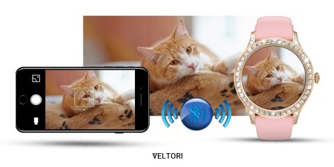 Smartwatch Damski VELTORI VT360-1 Różowy Pasek Silikonowy Smartwatch Damski VELTORI VT360-1 Różowy Pasek Silikonowy