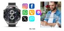 Smartwatch Veltori VT100-1 + Czarny Pasek Silikonowy + Czarny Eko Skóra Smartwatch Veltori VT100-1 + Czarny Pasek Silikonowy + Czarny Eko Skóra