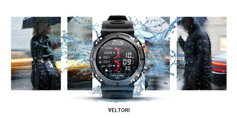 Smartwatch VELTORI VT130-1 Czarny Pasek Silikonowy Smartwatch VELTORI VT130-1 Czarny Pasek Silikonowy