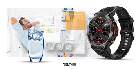 Smartwatch Veltori VT140-1 Czarny Pasek Silikonowy Smartwatch Veltori VT140-1 Czarny Pasek Silikonowy