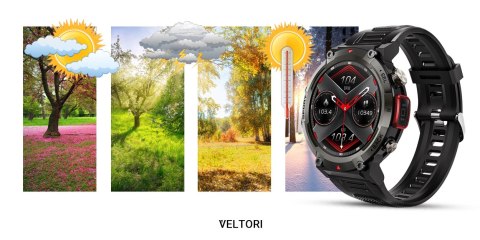 Smartwatch Veltori VT140-1 Czarny Pasek Silikonowy Smartwatch Veltori VT140-1 Czarny Pasek Silikonowy