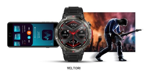 Smartwatch Veltori VT140-1 Czarny Pasek Silikonowy Smartwatch Veltori VT140-1 Czarny Pasek Silikonowy