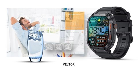Smartwatch VELTORI VT200-1 Czarny Pasek Silikonowy Smartwatch VELTORI VT200-1 Czarny Pasek Silikonowy